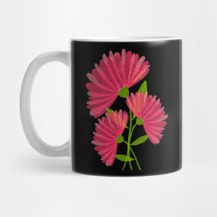 Pink Watercolor Calendula Flowers Mug